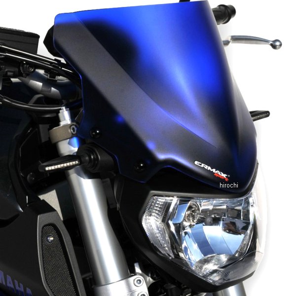 スポーツ スクリーン 25cm 14年-16年 MT-09 FZ-09 ダークブラック