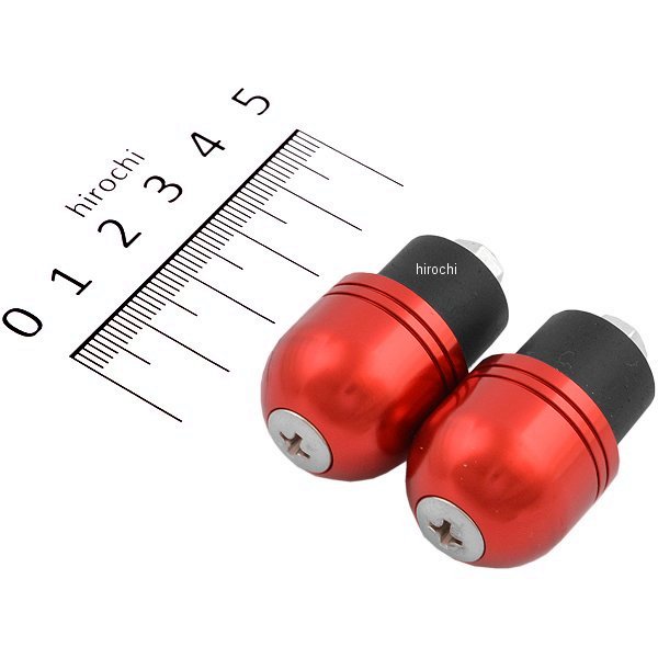 バーエンド カワサキ用 ボルト径5mm 外径φ22.2mm用 アルミ 赤