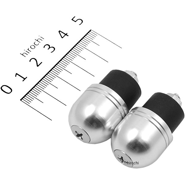 バーエンド カワサキ用 ボルト径5mm 外径φ22.2mm用 アルミ シルバー