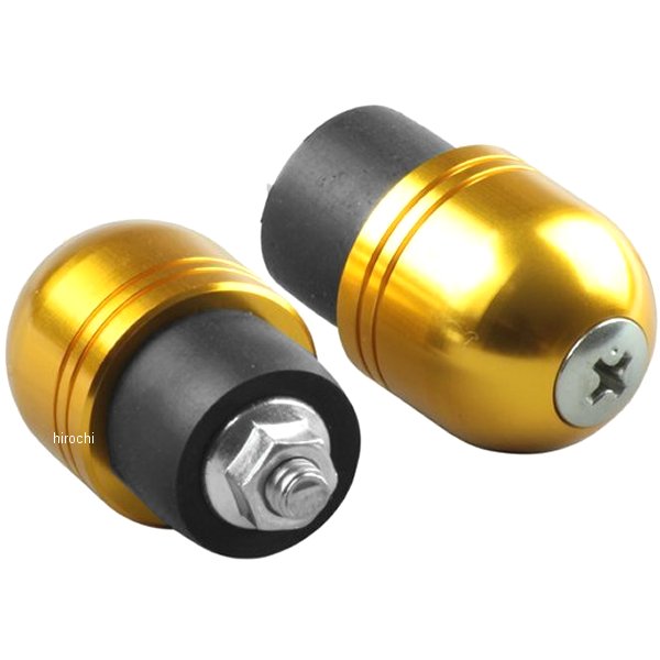 バーエンド カワサキ用 ボルト径5mm 外径φ22.2mm用 アルミ ゴールド