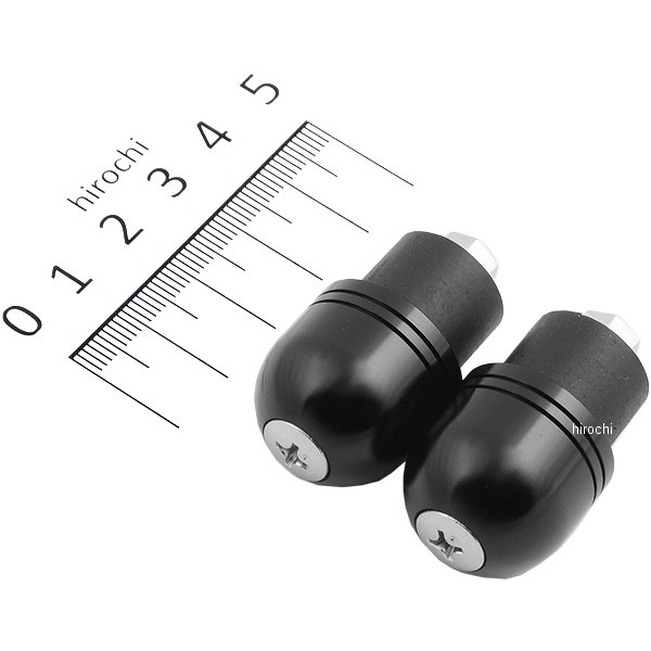 バーエンド カワサキ用 ボルト径5mm 外径φ22.2mm用 アルミ 黒