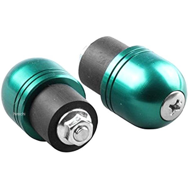 バーエンド カワサキ用 ボルト径5mm 外径φ22.2mm用 アルミ ダークグリーン