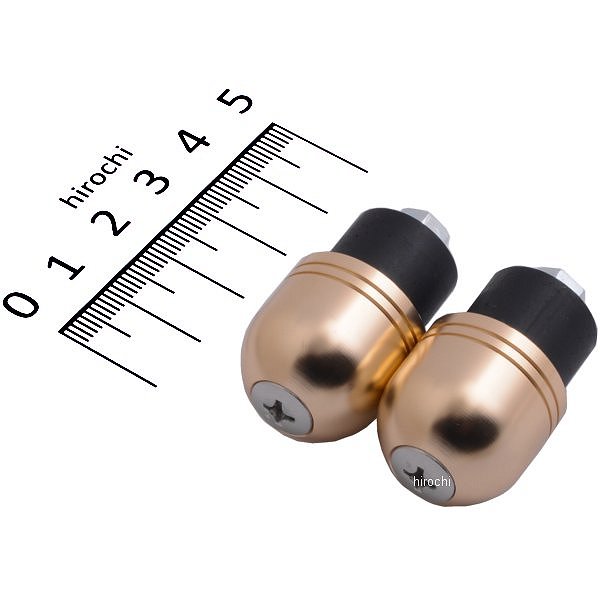 バーエンド カワサキ用 ボルト径5mm 外径φ22.2mm用 アルミ シャンパンゴールド