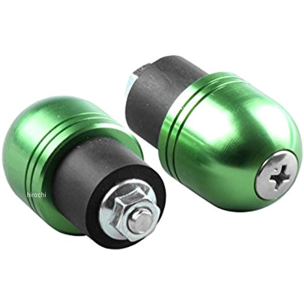 バーエンド カワサキ用 ボルト径5mm 外径φ22.2mm用 アルミ ライトグリーン
