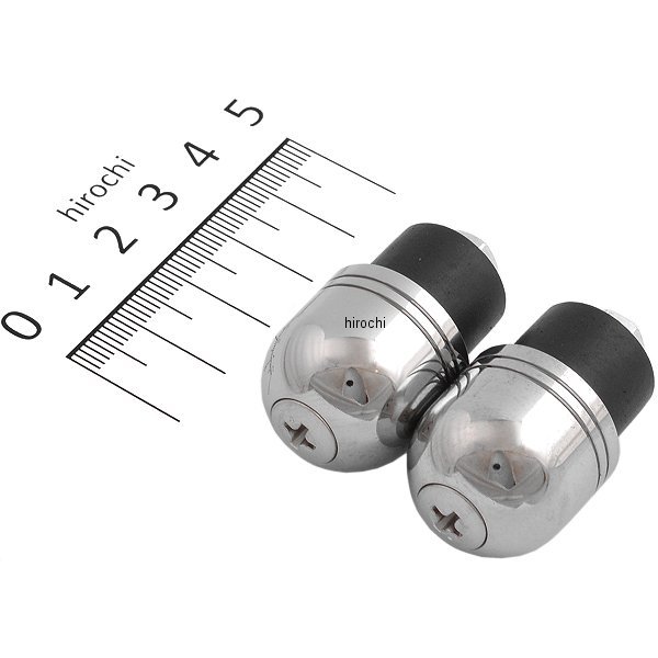 バーエンド カワサキ用 ボルト径5mm 外径φ22.2mm用 アルミ クローム