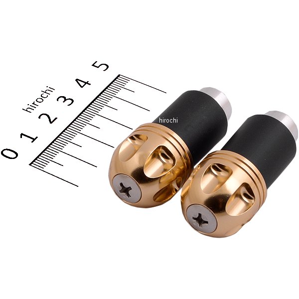NASAタイプバーエンド φ22.2mm用 シャンパンゴールド