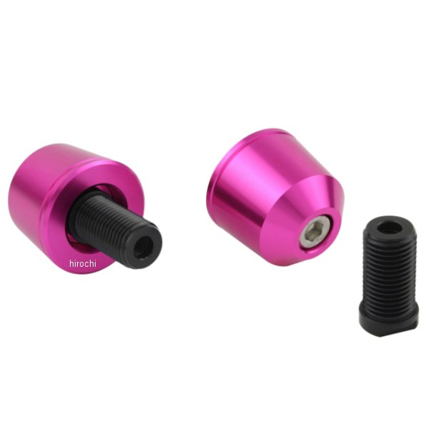 ソリッドバーエンド スズキ純正ハンドル用 M12 ピンク