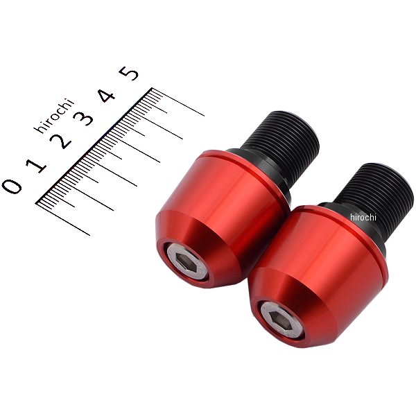 ソリッドバーエンド M17 カワサキ用 赤