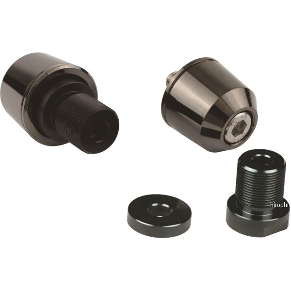 ソリッドバーエンド M17 カワサキ用 ブラッククローム