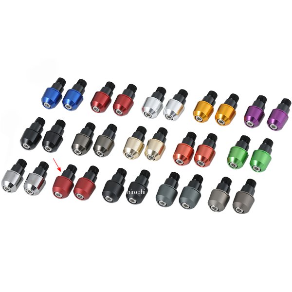 ソリッドバーエンド M16 ヤマハ用 マットレッド