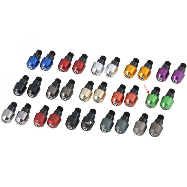 ソリッドバーエンド M16 ヤマハ用 ライムグリーン