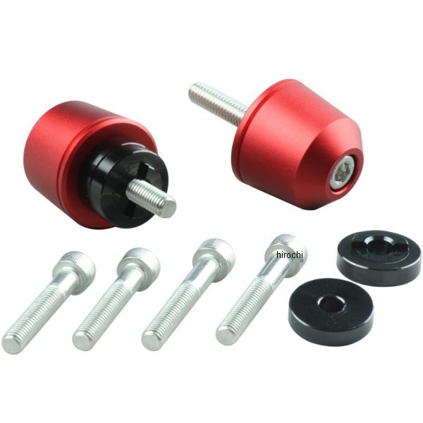 ソリッドバーエンド M6 ホンダ用 マットレッド