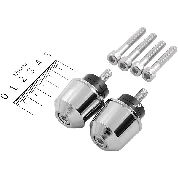 ソリッドバーエンド M6 ホンダ用 メッキ