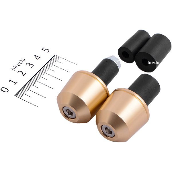 ソリッドバーエンド 汎用 シャンパンゴールド