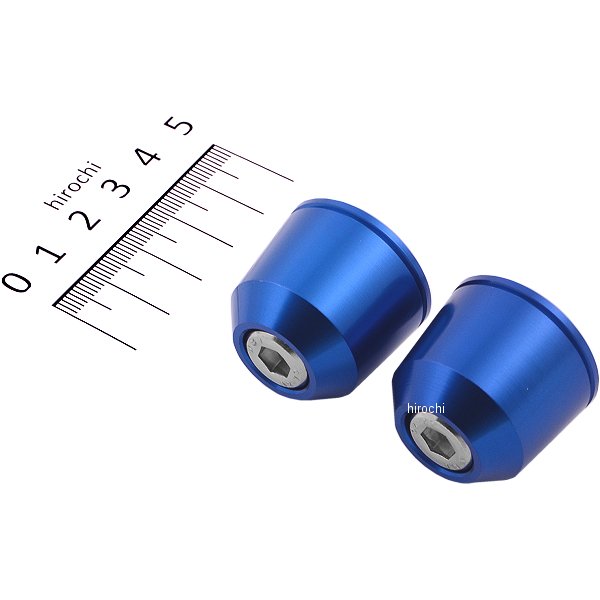 ソリッドバーエンド M8タイプ カワサキ 青