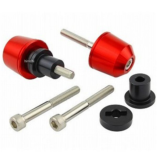 ソリッドバーエンド M6 カワサキ用 赤