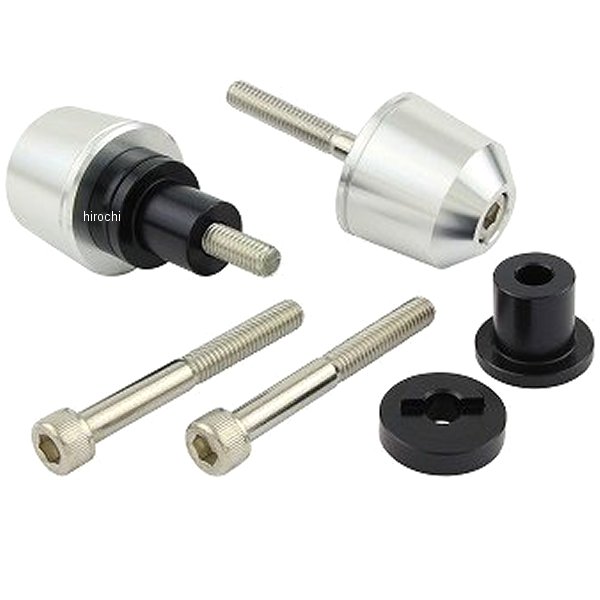 ソリッドバーエンド M6 カワサキ用 シルバー