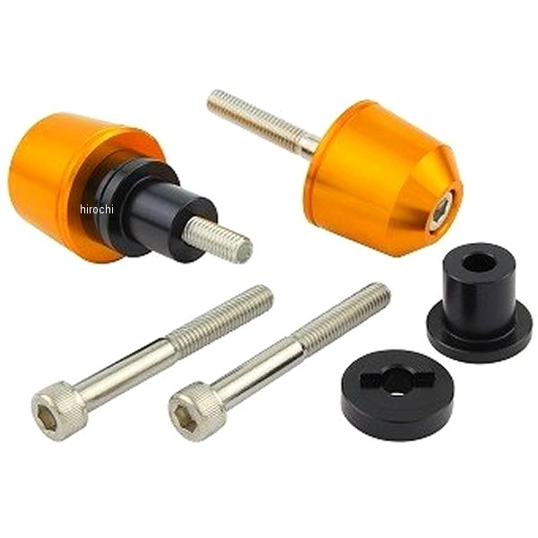 ソリッドバーエンド M6 カワサキ用 ゴールド