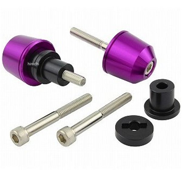 ソリッドバーエンド M6 カワサキ用 ブルーベリー