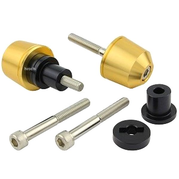 ソリッドバーエンド M6 カワサキ用 シャンパンゴールド