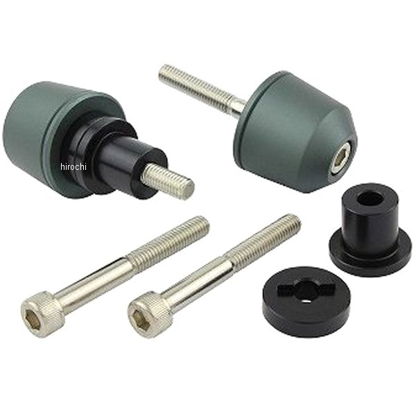 ソリッドバーエンド M6 カワサキ用 マットグレー