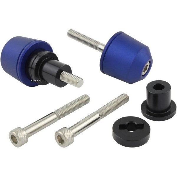 ソリッドバーエンド M6 カワサキ用 マットブルー