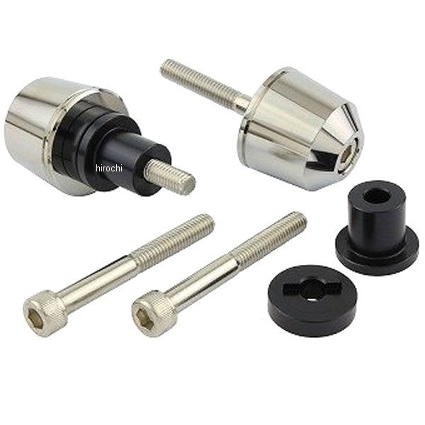 ソリッドバーエンド M6 カワサキ用 メッキ