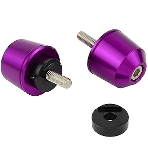 ソリッドバーエンド M6 ヤマハ、KTM用 ブルーベリー