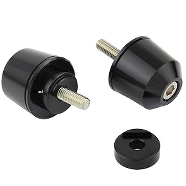 ソリッドバーエンド M6 ヤマハ、KTM用 黒