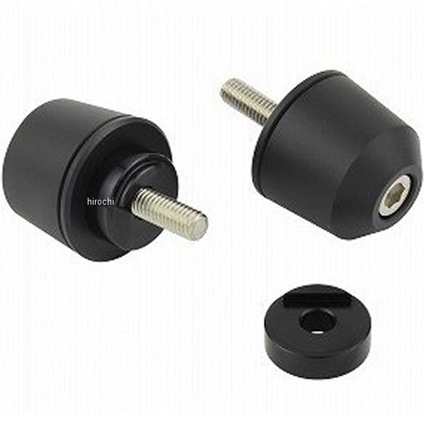 ソリッドバーエンド M6 ヤマハ、KTM用 マットブラック