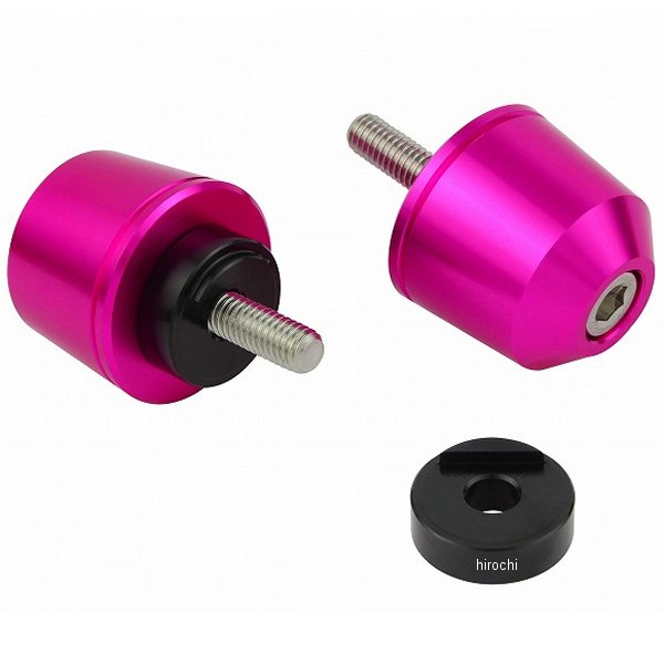 ソリッドバーエンド ヤマハ純正ハンドル用 M6 ピンク