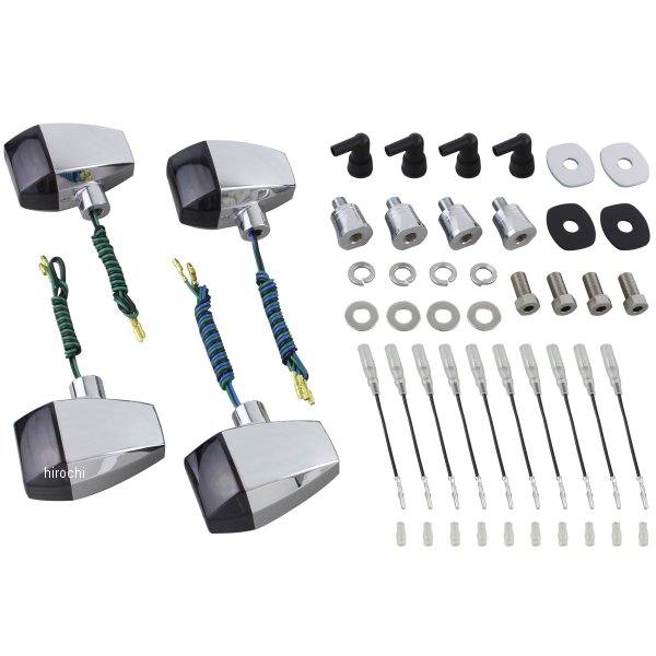 ポッシュ POSH ウインカーキット ZRタイプ クリスタルカット -00年 ゼファー1100/RS ゼファー400/χ メッキ/スモーク