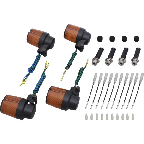 ウインカーセット スーパーバイク 00年以前 ゼファー 黒/オレンジ