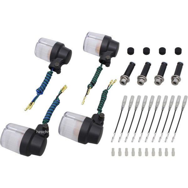 ウインカーセット スーパーバイク 00年以前 ゼファー 黒/クリア