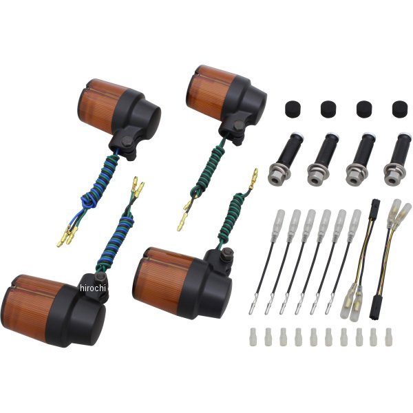 ウインカーセット スーパーバイク 01年-03年 ゼファー750 黒/オレンジ