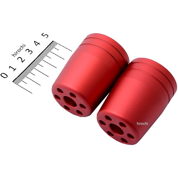 ウルトラヘビーバーエンドアウターカバー M6 2個入り マットレッド