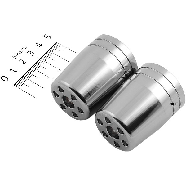 ウルトラヘビーバーエンドアウターカバー M6 2個入り クローム