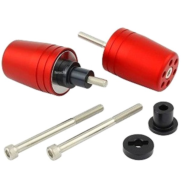 ウルトラヘビー バーエンド M6 カワサキ用 マットレッド