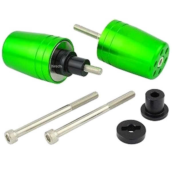 ウルトラヘビー バーエンド M6 カワサキ用 ライムグリーン