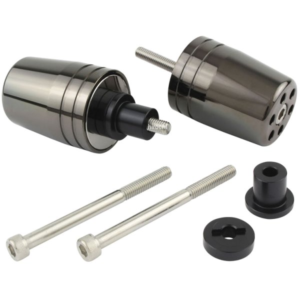 ウルトラヘビー バーエンド M6 カワサキ用 ブラッククローム