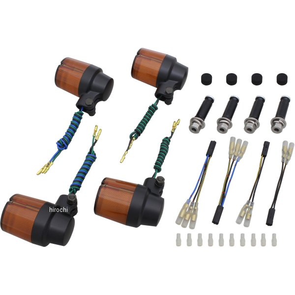 ウインカーセット スーパーバイク 04年以降 ゼファー750 黒/オレンジ