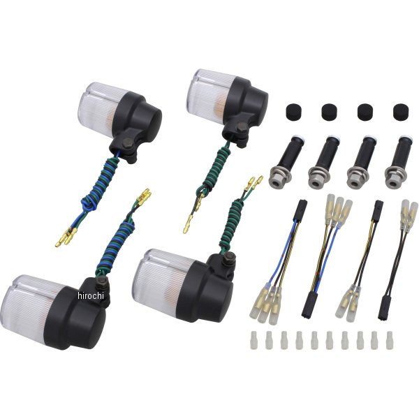 ウインカーセット スーパーバイク 04年以降 ゼファー750 黒/クリア