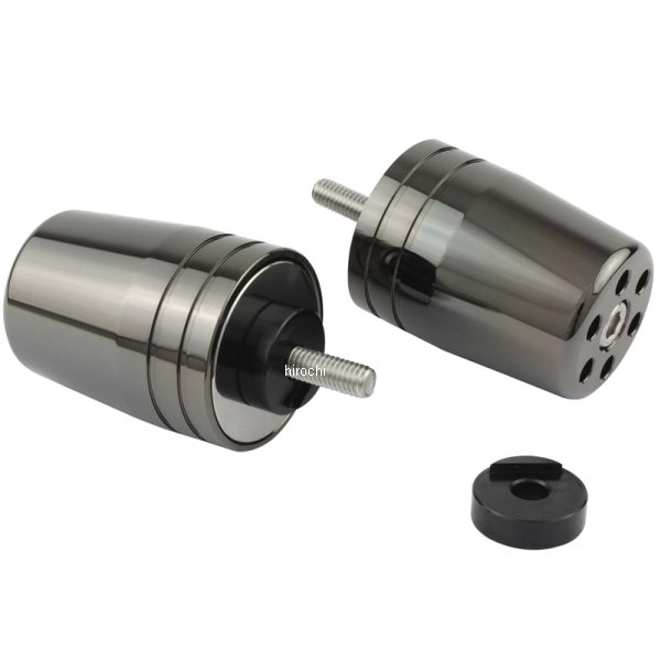 ウルトラヘビーバーエンド M6 ヤマハ、KTM用 ブラッククローム