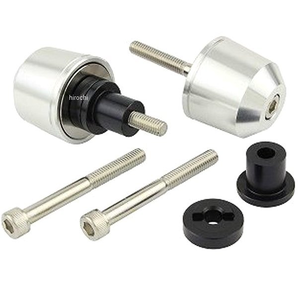 ミドルウエイトバーエンド M6 カワサキ用 シルバー