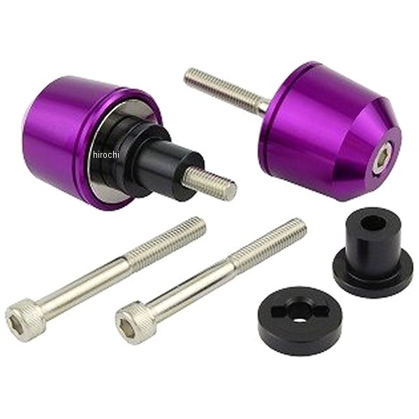 ミドルウエイトバーエンド M6 カワサキ用 ブルーベリー