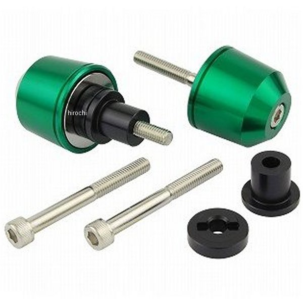 ミドルウエイトバーエンド M6 カワサキ用 ダークグリーン