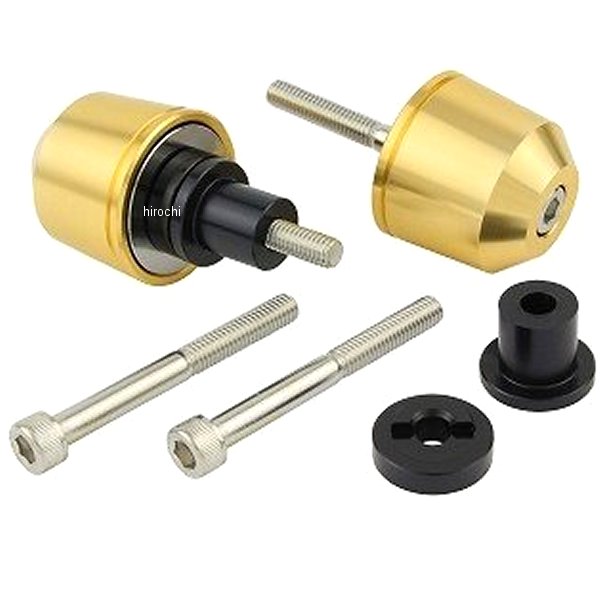 ミドルウエイトバーエンド M6 カワサキ用 シャンパンゴールド