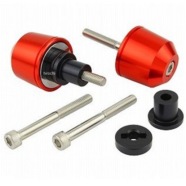 ミドルウエイトバーエンド M6 カワサキ用 ディープオレンジ