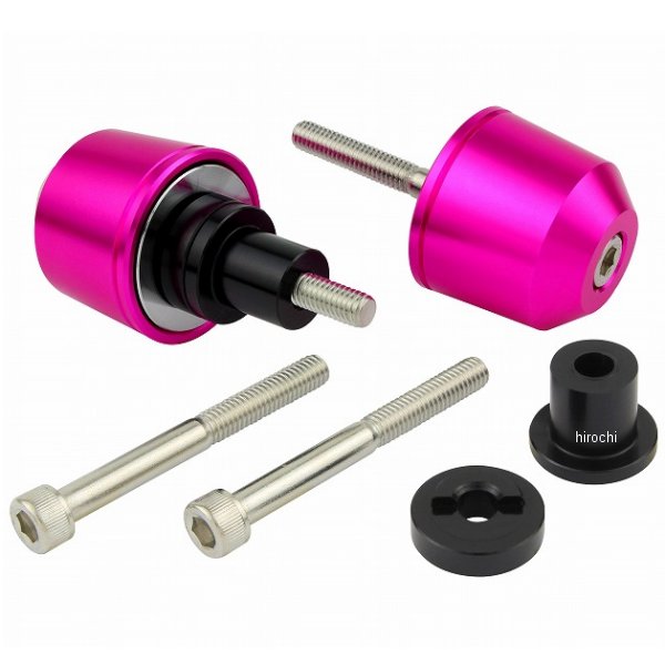 ミドルウェイトバーエンド カワサキ純正ハンドル用 M6 ピンク