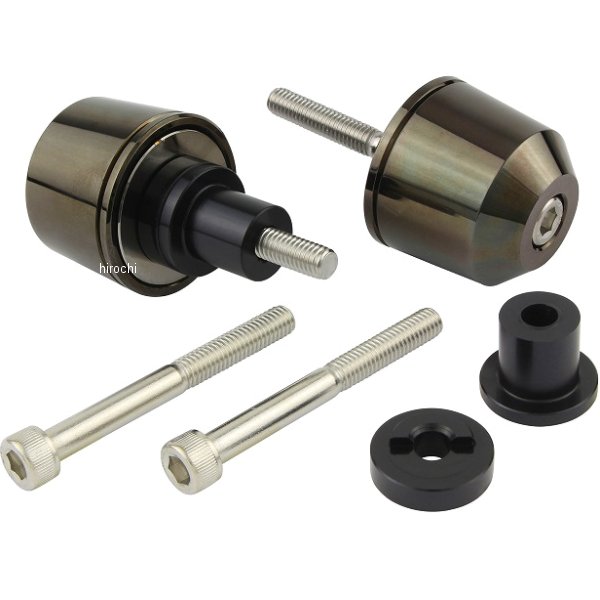 ミドルウエイトバーエンド M6 カワサキ用 ブラッククローム